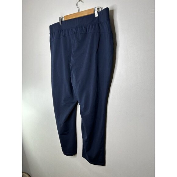 Yogalicious Lux Joggers Women Navy Blue Drawstring Pockets Elastic Waist Size 1X - Picture 6 of 9